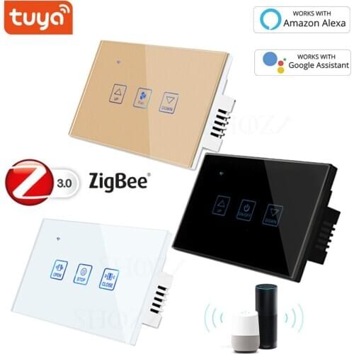 Tuya Zigbee Wifi Fan Fan Light Lamp Wall Switch Voice Remote Control Touch Panel Timer Works with Alexa Echo Google Home