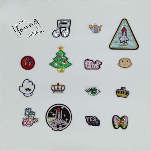 High quality Cartoon sequins Hot melt adhesive Patch DIY Iron on patch Embroidery Badges Clothing Accessory supplies -C6282