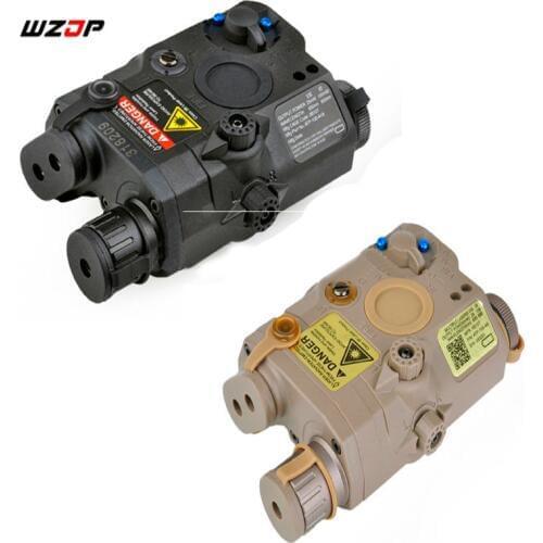 WZJP Element LA-PEQ 15 LED light with Red Laser and IR Fits for Airsoft Tactical Military Standard(EX 276) With Black/Brown