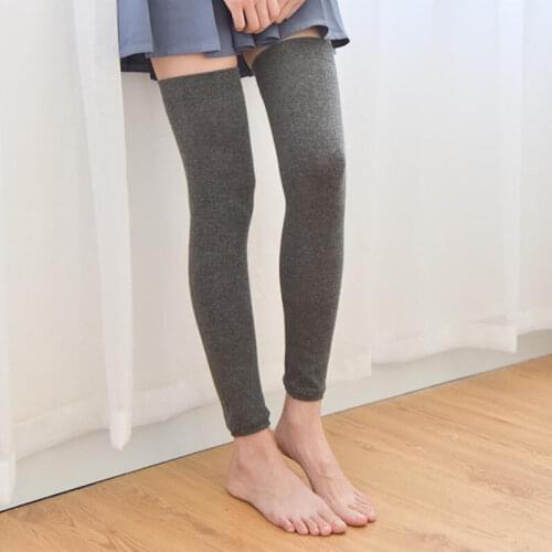Women Solid Leg Warmers Warm Knee High Socks Knitted Foot Cover Crochet Winter Leg Warmer Socks Warm Boot Cuffs Long Socks