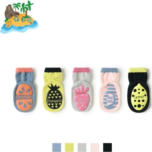 Winter thick-haired cotton baby girl socks with rubber-soled baby animal fun socks toddler indoor socks newborn baby socks