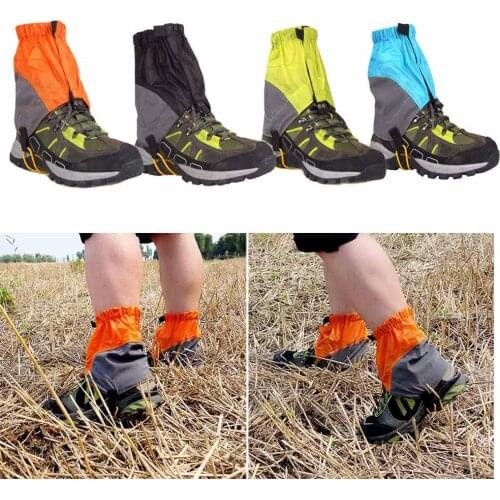 1 pair Hiking Gaiters Outdoor Silicon Coated Nylon Waterproof Ultralight Snow Legging Gaiters Protection Guard Climbing Trekking