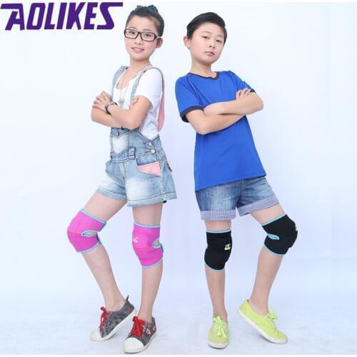 1Pair Sports Gym Fitness Kids Knee Support Knees Pads Joint Protector Thicken Sponge Pad Dance Ski Football Boy Girl Knee Sleeve