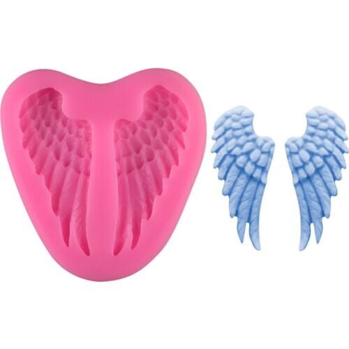 1pcs Angel wings Silicone Mold DIY Fondant Cake Decorating Tools Chocolate Gumpaste Molds Sugar Craft Kitchen Accessories
