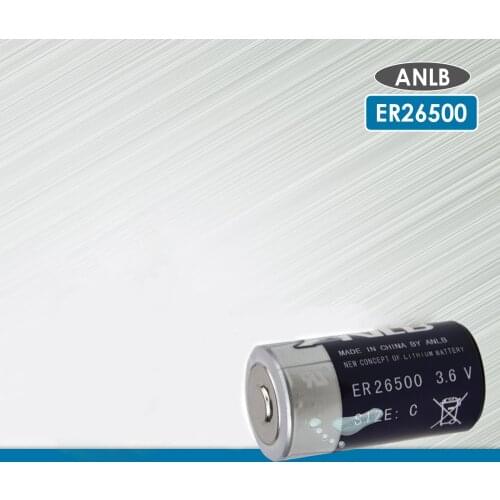 1pcs ANLB 3.6V ER26500 C Size Li-SOCl2 Battery with 9000mAh capacity for smart card meter