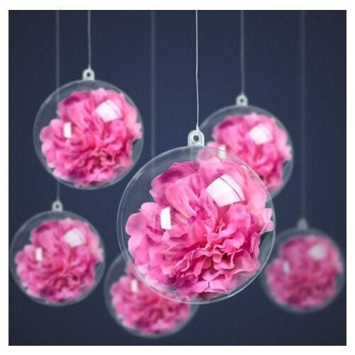 10Pairs New Year 2021 Christmas Tree Decorations Balls Transparent Open Gift Box Hanging Ornament Christmas Decorations for Home