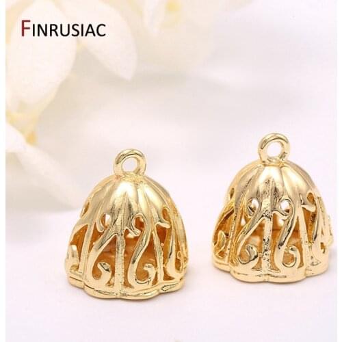 14k Real Gold Plated Lotus Seedpod Pendant For Jewelry Making Handmade DIY Charms For Earring Necklace Findings Components