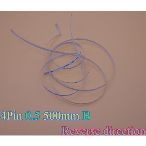 20pcs New FFC FPC flat flexible 4pin cable 0.5mm pitch 4 pin reverse Length 500mm Width 2.5mm 4p Ribbon Flex Cable Free Shipping
