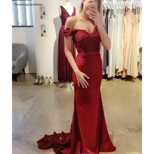 2019 Champagne Bridesmaid Dress Mermaid Off The Shoulder Long Country Garden Formal Party Guest Maid of Honor Gown Plus Size