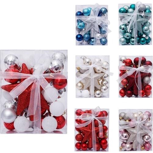 30pcs 3cm Christmas Ball Baubles Decoration Xmas Tree Hanging Ornament Wedding Party Home Decor New Year Gift