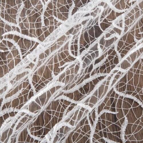 5yard Hot Sale 2018 African Embroidery Transparent Mesh Lace Fabric DIY Nigerian Lace Fabric For Women Dress French Tulle Fabric