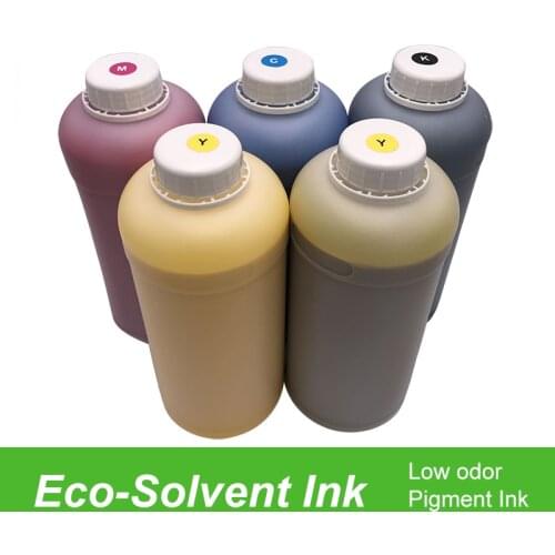 500ML Pigment Low odor Eco-solvent Ink For Epson DX4 DX5 DX6 DX7 XP600 TX800 PrinterHead Mimaki Muto Roland