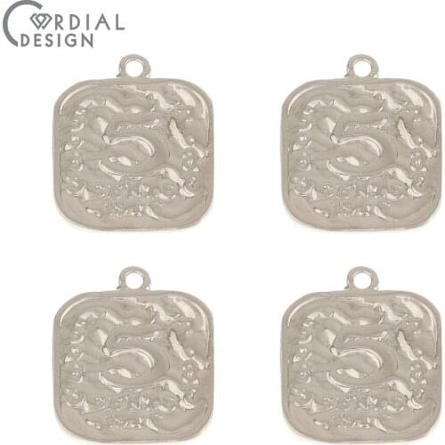 Cordial Design 100Pcs 19*22MM Jewelry Accessories/Square Shape/DIY Making/Earrings Pendant/Charms/Jewelry Findings Components