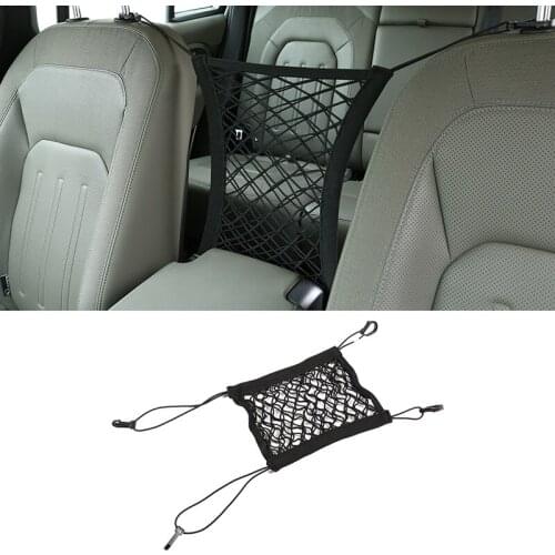 Car Black Multifunctional Universal Elastic Armrest Box Rear Storage Net Pocket Bracket Car Interior Accessories