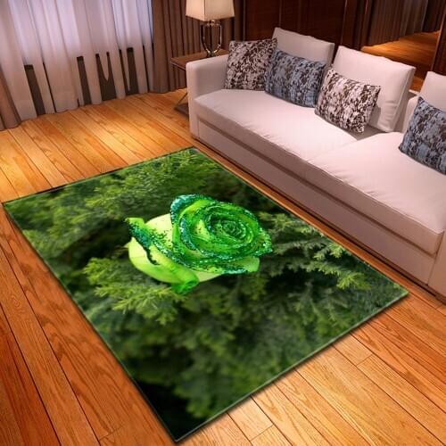 Rose Flowers Large Carpet Flannel Romantic Valentines Day Home Decor Carpets For Living Room Bedroom Area Rugs Kids play Mats