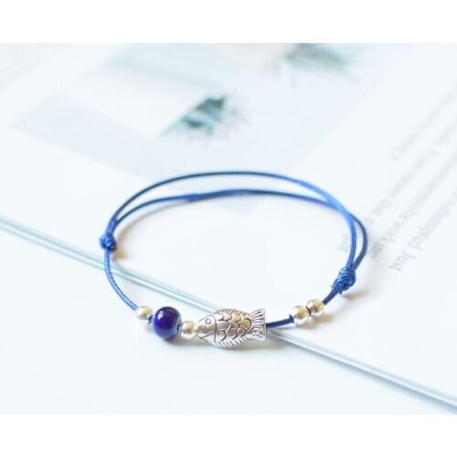 Fashion Exquisite Handmade Jewelry Ceramic Fish Bracelet Ceramic Bead Beaded Bracelet - Free Shipping