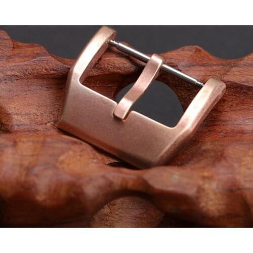 Cusn8 Bronze Buckle Suitable For Pilot Pure Copper Watch Buckle, 20MM 22MM Solid Copper Buckle