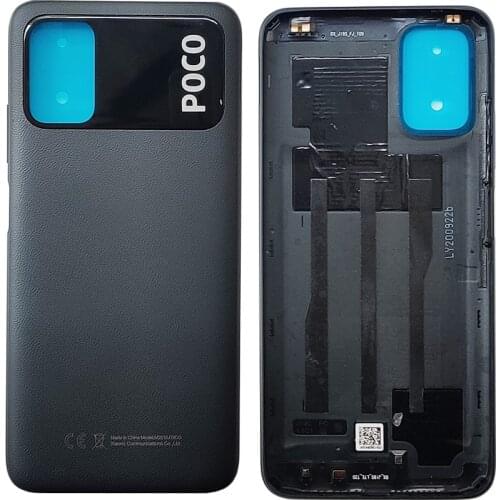 10 pcs/lot Original For Xiaomi Poco M3 Rear Battery Door With Volume Button Poco M3 Replacement Back Housing Cover Case