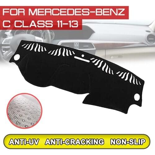 For Mercedes Benz C Class 2011 2012 2013 Car Dashboard Mat Anti-dirty Non-slip Dash Cover Mat UV Protection Shade Sticker