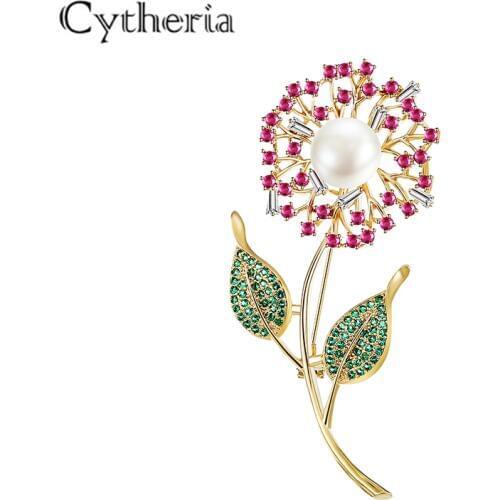 Elegant crystal rhinestone simulated pearl pins brooches for women luxury delicate brooches dress party gifts