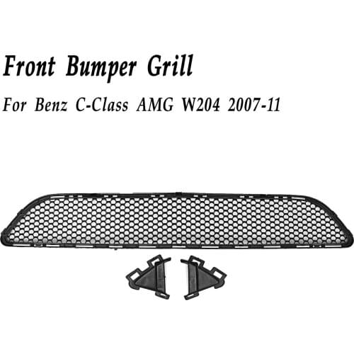 Glossy Black Front Bumper Grille Racing Grills Lower Fit For Mercedes-Benz C-Class For AMG W204 2007 2008 2009 2010 2011