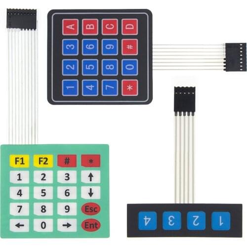 New 4 12 16 20 Key 4*4 Membrane Switch Keypad 1x4 4x4 4*5 Matrix Array Matrix keyboard for arduino smart car
