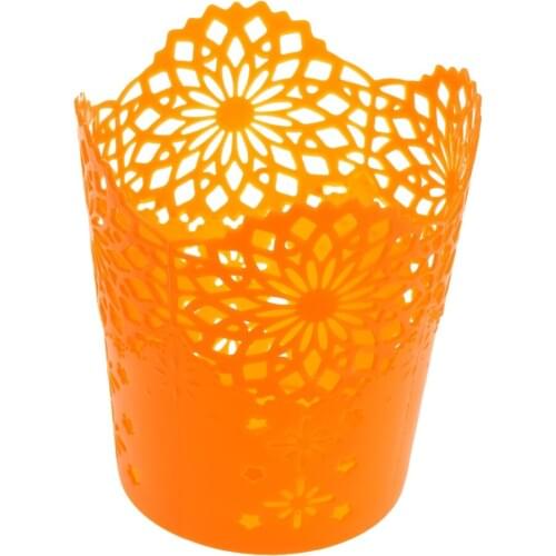 Hollow Flower Brush Storage Pen Pencil Pot Holder Container Plastic Desk Organizer Multifunctional Storage