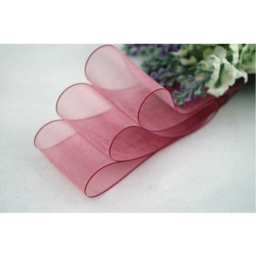 PPCrafts 2 inch 50mm Colorful Edge Ombre Organza Sheer Ribbon for gift Packing ribbons ~ 168 Colors ~ 200yds/roll Free Shipping