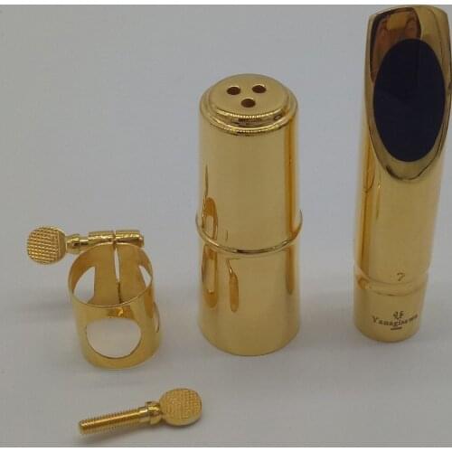 Professional Brand New Advanced Tenor Soprano Alto Saxophone Mouthpieces Metal Sax Mouth Pieces Gold Lacquer Size 5 6 7 8 9