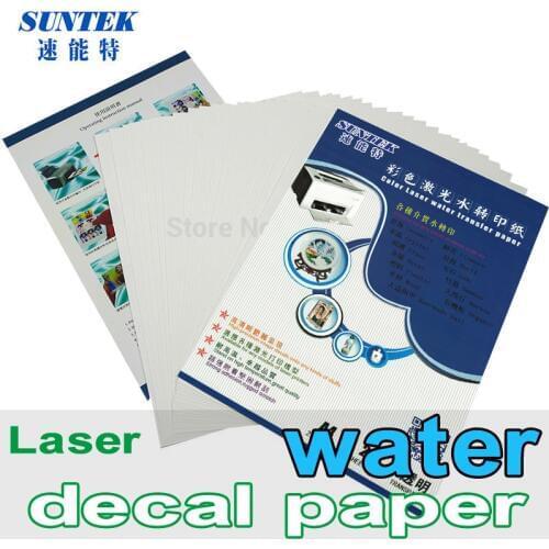 10 sheets/lot) A4 Laser Clear Transparent Water Slide Transfer Decal Paper