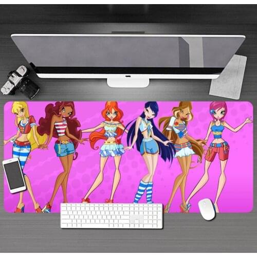 Mouse pad Mini pc Rubber Gamer Gaming Acessories Laptop Notebook Desk Mat CSGO Keyboard speed mousepad Girl Winx Clubs cartoon