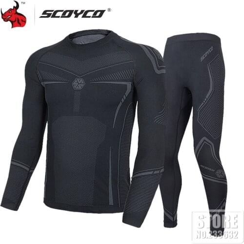 Scoyco NEW Motorcycle Underwear Suits Breathable Tight Motocross T-shirt Mesh Motorrad Jersey Motocros Black Motorbike Clothes