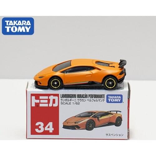 Takara Tomy Tomica Lamborghini Huracan Performante LP610 Alloy Diorama Car Model Collection Miniature Carros NO34 Toys