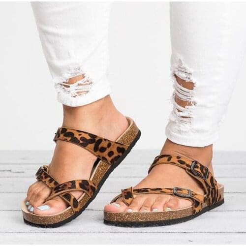 Ladies Platform Shoes 2021Summer Fashion Rainbow Clip Toe Flip Flops Rome Style Cork Slippers Anti-skid Beach Women Sandals