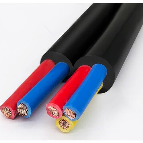 1m,2m,3m Monitoring power cord / 3 core / flat sheathed cable / RVVB 3X0.75 mm2 square / pure copper wire
