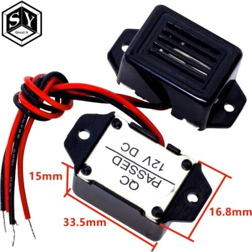 GREAT IT 1PCS Alarm Buzzer DC 12V 85dB Mini Electronic Alarm Buzzers Constant Tone