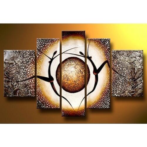 100%Hand-painted Modern Abstract Dance Landscape Oil Painting On Canvas Scenery On Wall For Living Room Home Decoration