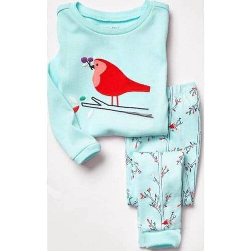 2021 Spring Autumn Long Sleeve Children Sleepwear Set Cotton Pajamas Set Boys Pyjamas Sets for Kids Nightwear Girls Homewear