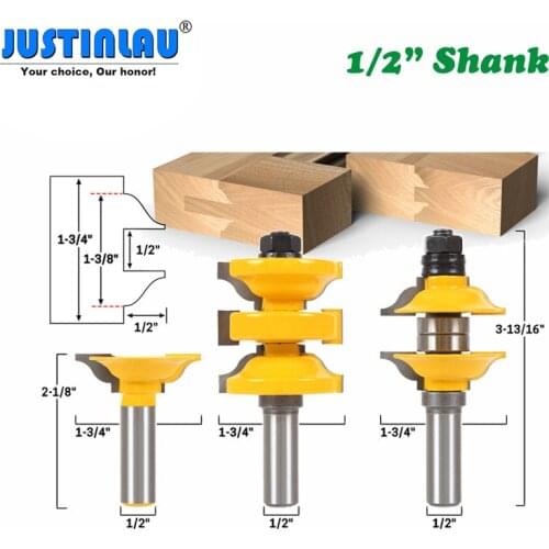 3pcs Woodworking Milling Cutter Tenon Combination Knife Cabinet Door Knife Daxi Tenon Combination Knife Woodworking Tools