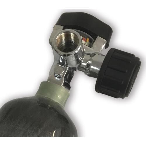 AC921 Hot Sale 30Mpa 4500psi SCBA Cylinder Valve Carbon Fiber Tank Compressed Air Cylinder Bottle Valve With Big Gauge-V