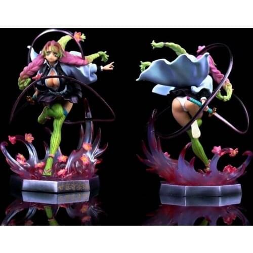 Anime Demon Slayer Blade Kanroji Mitsuri Koisha Scene Statue Sexy Beauty Model Box Figure Approx 21cm