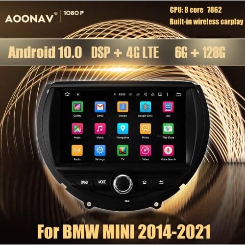128GB 2 din Android Car Radio for BMW MINI 2014-2021 2Din Car Stereo Auto radio Head Unit Qled screen 7862 CPU Built-in carplay