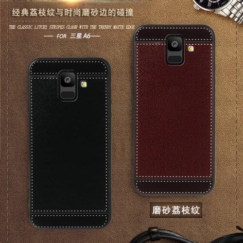 For Samsung A6 2018 Case 5.6 Inch Black Red Blue Pink Brown 5 Style Fashion Phone Soft Silicone Samsung Galaxy A6 2018 Cover