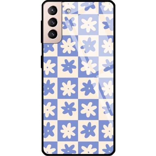 Gah flower Tempered Glass Case For Samsung Galaxy S21 Ultra Note 20 S8 S9 S10 Note 10 Plus S20 FE
