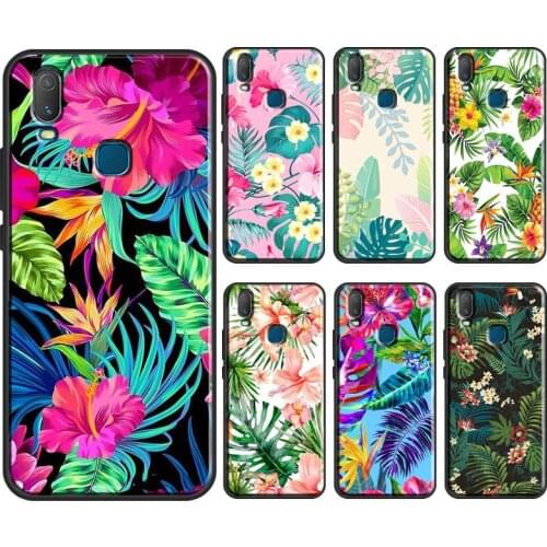 Tropical Leaves Flowers Case For Vivo V17 Neo V20 SE Y1S Y12 Y17 Y30 Y50 Y70 S1 Y91C Y20 S Y11 2019 Back Cover