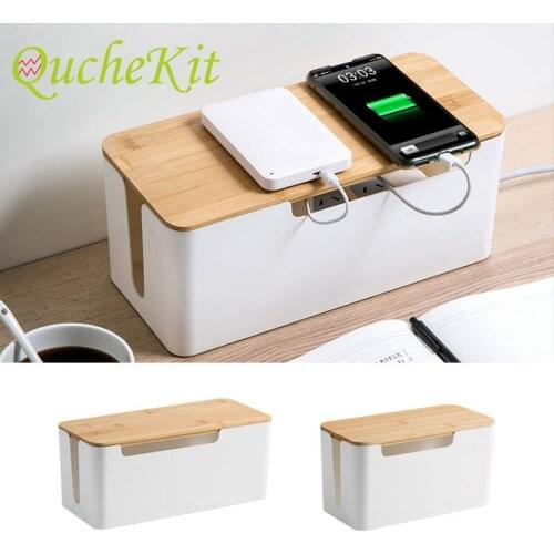 Cable Storage Box Power Strip Wire Case Home Network Line Storage Bin Charger Wire Management Anti Dust Charger Socket Organizer