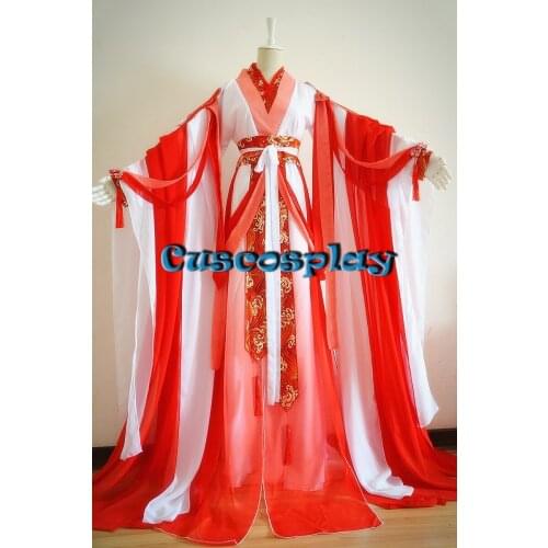 Chinese Anime Jin Li Chao Koi Carp Personification Couple Cosplay Costume Womens Hanfu Female Tian Guan Ci Fu Cos Clothes