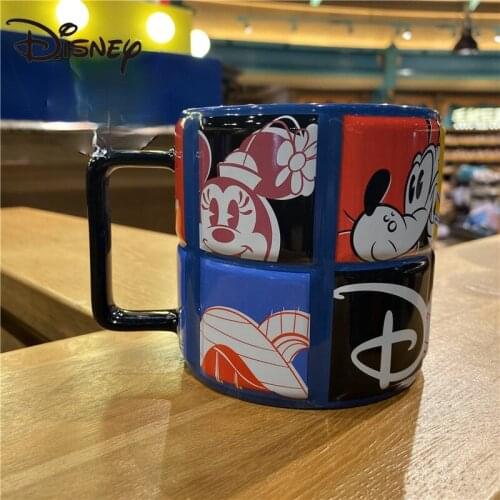 Disney Mugs New Mickey Minnie Exclusive Castle Ceramic Mugs Home Office Large Capacity Creative Coffee Mugs Milk Mugs