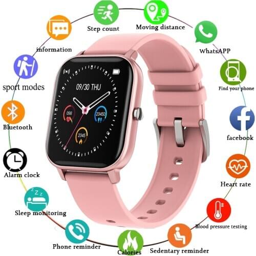 LIGE New Smart Watch Women Bracelet Heart Rate Monitor Sleep Monitoring IP68 Waterproof Smartwatch Connect IOS Android+BOX