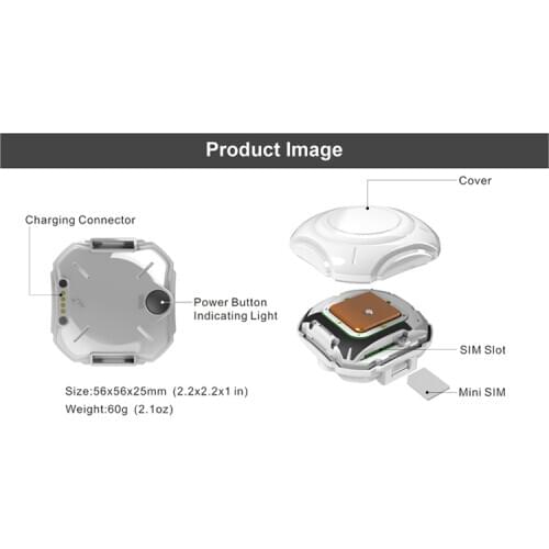 Mini 4G LTE 4 in 1 GPS Tracker T80 Real-time Tracking Locator Built-in GPS/GPRS and Antenna With Motion Alert For Anti-theft